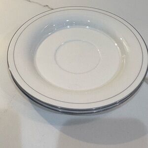 2 Lenox Chinastone saucers